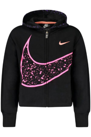 NIKE FELPA CON ZIP BAMBINA NERO