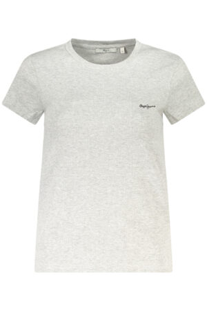 PEPE JEANS T-SHIRT MANICHE CORTE DONNA GRIGIO