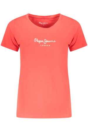 PEPE JEANS T-SHIRT MANICHE CORTE DONNA ROSSO