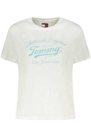 TOMMY HILFIGER T-SHIRT MANICHE CORTE DONNA BIANCO