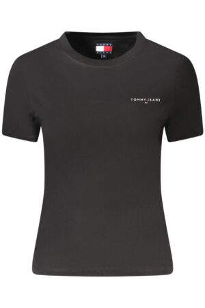 TOMMY HILFIGER T-SHIRT MANICHE CORTE DONNA NERO