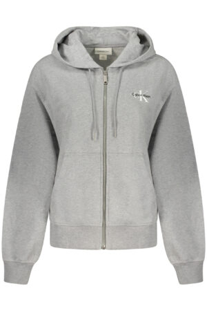 CALVIN KLEIN FELPA CON ZIP DONNA GRIGIO