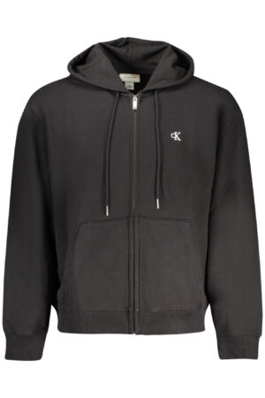 CALVIN KLEIN FELPA CON ZIP UOMO NERO