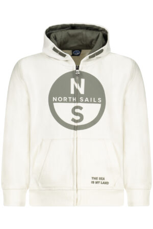 NORTH SAILS FELPA CON ZIP BAMBINO BIANCO