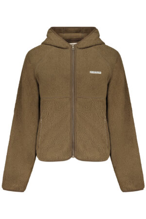 GUESS JEANS FELPA CON ZIP DONNA MARRONE