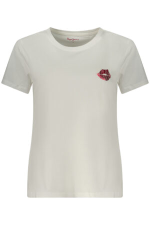 PEPE JEANS T-SHIRT MANICHE CORTE DONNA BIANCO