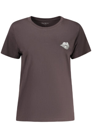 PEPE JEANS T-SHIRT MANICHE CORTE DONNA NERO