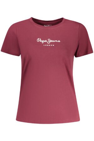 PEPE JEANS T-SHIRT MANICHE CORTE DONNA ROSSO