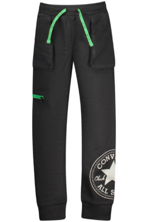 CONVERSE PANTALONE TUTA LUNGO BAMBINO NERO