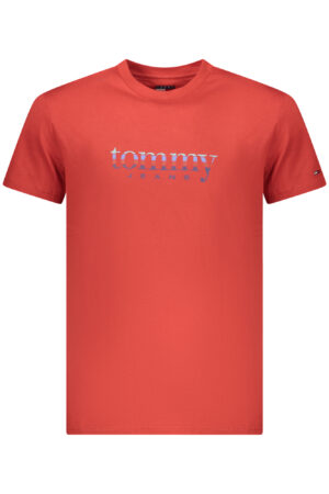 TOMMY HILFIGER T-SHIRT MANICHE CORTE UOMO ROSSO