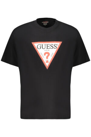 GUESS JEANS T-SHIRT MANICHE CORTE UOMO NERO