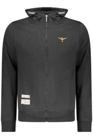 ACCADEMIA MILITARE FELPA CON ZIP UOMO NERO