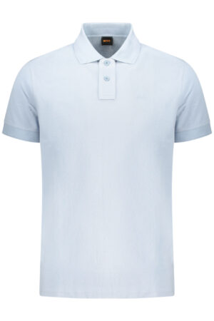 BOSS POLO MANICHE CORTE UOMO AZZURRO