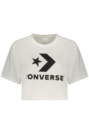 CONVERSE T-SHIRT MANICHE CORTE DONNA BIANCO