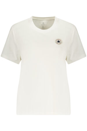CONVERSE T-SHIRT MANICHE CORTE DONNA BIANCO