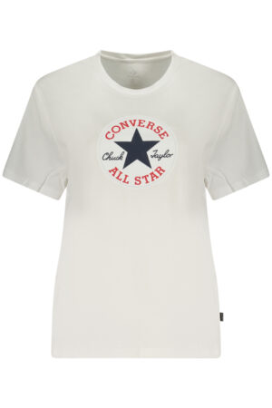 CONVERSE T-SHIRT MANICHE CORTE DONNA BIANCO
