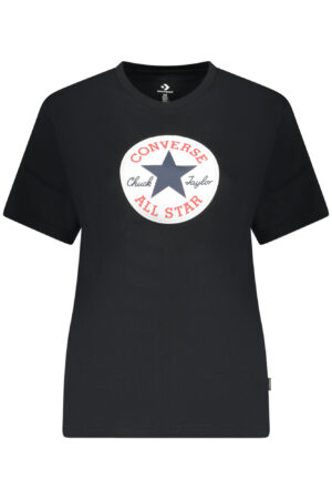CONVERSE T-SHIRT MANICHE CORTE DONNA NERO