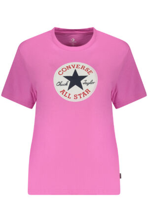 CONVERSE T-SHIRT MANICHE CORTE DONNA ROSA