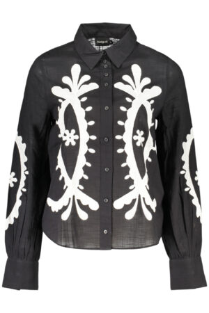 DESIGUAL CAMICIA MANICHE LUNGHE DONNA NERO