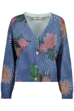 DESIGUAL CARDIGAN DONNA BLU