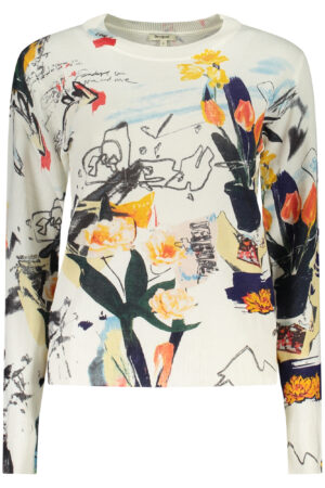 DESIGUAL MAGLIA DONNA BIANCO