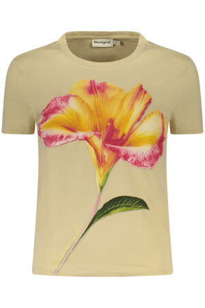 DESIGUAL T-SHIRT MANICHE CORTE DONNA BEIGE