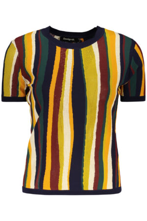 DESIGUAL T-SHIRT MANICHE CORTE DONNA BLU