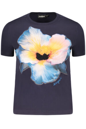 DESIGUAL T-SHIRT MANICHE CORTE DONNA BLU