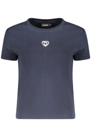 DESIGUAL T-SHIRT MANICHE CORTE DONNA BLU