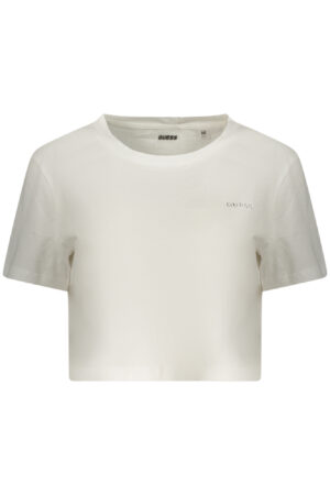 GUESS JEANS T-SHIRT MANICHE CORTE DONNA BIANCO