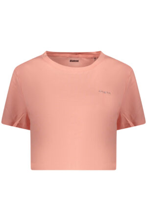 GUESS JEANS T-SHIRT MANICHE CORTE DONNA ROSA