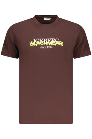 ICEBERG T-SHIRT MANICHE CORTE UOMO MARRONE