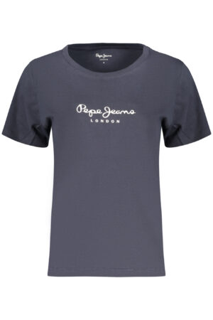 PEPE JEANS T-SHIRT MANICHE CORTE DONNA BLU