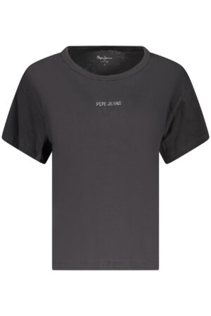 PEPE JEANS T-SHIRT MANICHE CORTE DONNA NERO