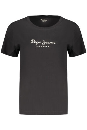 PEPE JEANS T-SHIRT MANICHE CORTE DONNA NERO