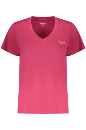 PEPE JEANS T-SHIRT MANICHE CORTE DONNA ROSA