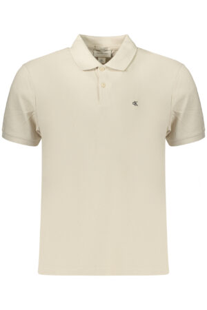 CALVIN KLEIN POLO MANICHE CORTE UOMO BEIGE