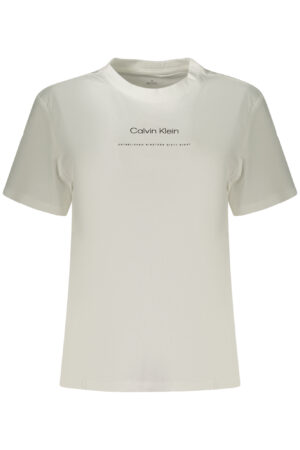 CALVIN KLEIN T-SHIRT MANICHE CORTE DONNA BIANCO