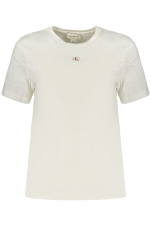 CALVIN KLEIN T-SHIRT MANICHE CORTE DONNA BIANCO