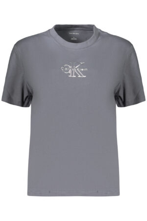 CALVIN KLEIN T-SHIRT MANICHE CORTE DONNA BLU