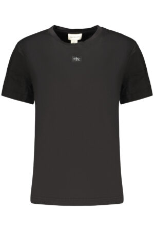 CALVIN KLEIN T-SHIRT MANICHE CORTE DONNA NERO