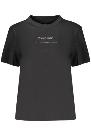 CALVIN KLEIN T-SHIRT MANICHE CORTE DONNA NERO