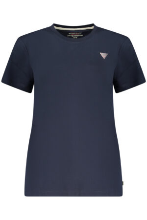 GUESS JEANS T-SHIRT MANICHE CORTE DONNA BLU