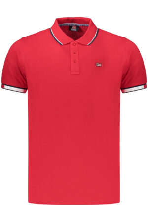 NORWAY 1963 POLO MANICHE CORTE UOMO ROSSO